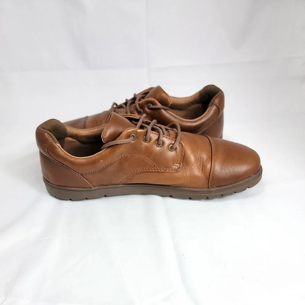Lems Nine2Five Oxfords Mens Size 42 Mocha Brown Leather Barefoot Shoes